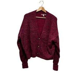 Urban Outfitters Burgundy Marled Oversies  Women's Cardigan Sweater Size S